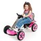 Pedal Powered 4-Wheel Toy Car with Adjustable Steering Wheel and Seat-Pink